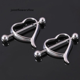 jtff 1 pza/1 par de piercings de acero quirúrgico increíble para pezón/corazón/corazón/barra (2)