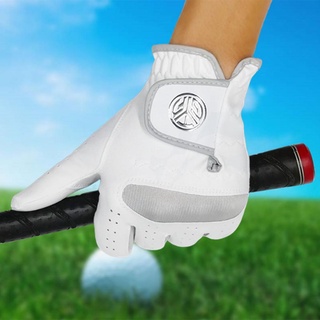 1 guante de golf de mano izquierda para hombre, mano derecha, micro fibra suave, transpirable, guantes de golf, color blanco