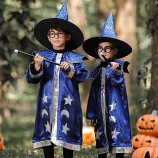 Disfraz de Halloween cosplay disfraz de Halloween ropa de niños niñas cos mujer bruja disfraz niños Harry Potter capa ropa de Halloween