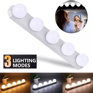 4 luces para espejo tocador, baño, etc estilo Hollywood coloe e iluminacion ajustable (1)