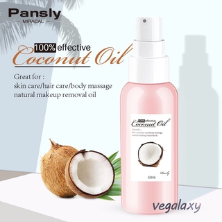 vegalaxy aceite de coco Natural removedor de maquillaje cuidado de la piel cuidado del cabello aceite de masaje corporal vegalaxy