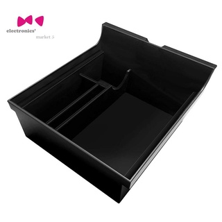 para 2021 tesla el 3/y coche central consola organizador bandeja accesorios interiores reposabrazos cubby cajón caja de almacenamiento