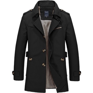 *QS Fashion Men Windbreaker Long Sleeve Jacket Casual Loose Coat Outwear Coat (3)