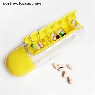 Northvotescastnew Sports Plastic Water Bottle Combine Daily Pill Boxes Organizer Drinking Cup NVCN (7)