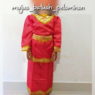 Ropa de baile tradicional Padang Minang Sumatra (talla SD)