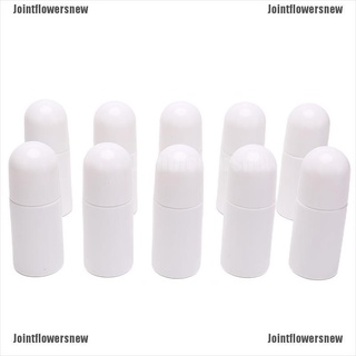 [Jointflowers] 10pcs 50 ml plástico blanco rollo en botellas para aceites esenciales reutilizables a prueba de fugas [Jointflowers] nuevo