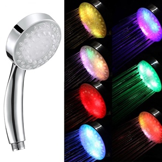 *bw romántico automático 7 colores led luces de mano cabezal de ducha rc-9816 para el baño