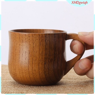 [gwtqh] taza de madera primitiva hecha a mano de madera café té cerveza jugo taza de leche 7,5 cm