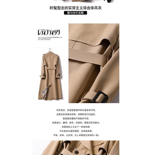 Mujer trench coat Changchun Otoño Nueva Versión Coreana Gran Tamaño Pequeño popular Estilo Británico over-the-knee (4)