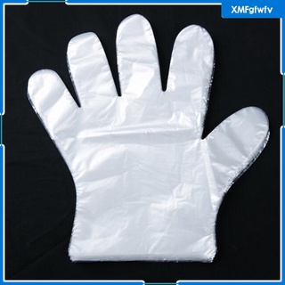 [XMFGFWFV] 1000x Disposable Gloves Clear Plastic Hand Gloves for Food Resturant Kitchen