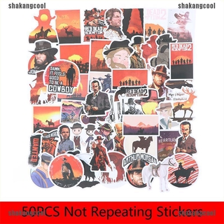 Scmx 50pcs Game Stickers Red Dead Western Cowboy Laptop Luggage Case Skateboard Scxx