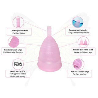 Copa Menstrual Flexible de silicona para menstruación/período cuidado de la salud reutilizable | Copa Menstrual femenina para cuidado de la salud reutilizable (3)
