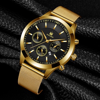 Reloj de hombre de moda con correa de malla de acero inoxidable Reloj de cuarzo de lujo para hombre SA6150