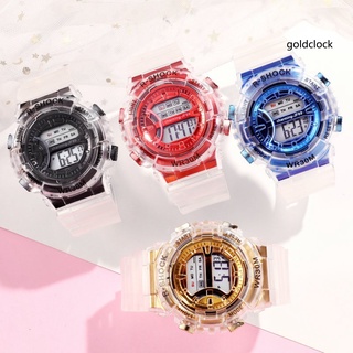 goldclock - reloj de pulsera Universal con estilo transparente, preciso, electrónico, pantalla Digital