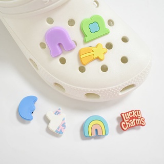 Listo Stock Para Crocs Jibbitz Pins Colorido Lucky Star DIY Zapatos Botón De Encanto