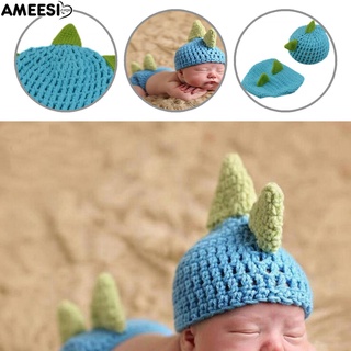 Ameesi cálido recién nacido sombrero de fotografía de leche de algodón traje de multiuso para niños niñas