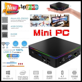 4 + 64G Mini PC Host De Computadora 4G DDR3 Windows 10 Sistema Bluetooth VGA 4 USB Juegos De Oficina Ordenador Portátil De Escritorio