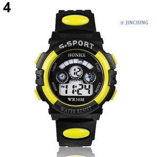 jinching Classic Men's Boys' Date Alarm Stopwatch Sports LED Digital Rubber Wrist Watch (5)