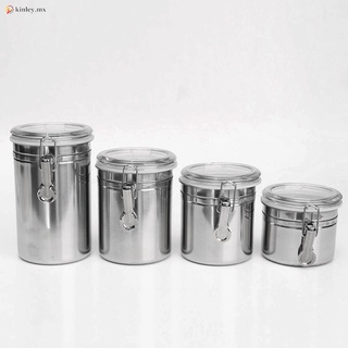 Stainless Steel Airtight Sealed Canister Coffee Flour Sugar Tea Container Holder (4)