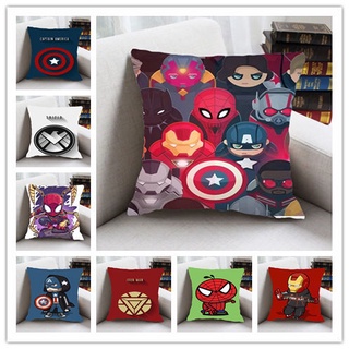 Vengadores Marvel almohada extraíble y lavable funda de almohada de doble cara sala de estar sofá dormitorio mesita de noche de oficina cojín Lumbar ibz5 (1)