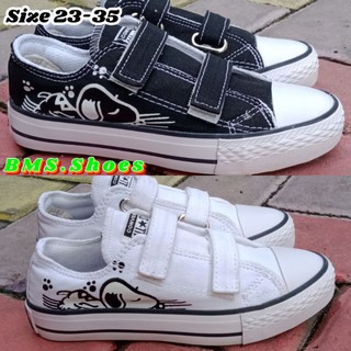Converse All Star Velcro zapatos de niños (adhesivo) | Snoopy Character zapatos | Zapatillas infantiles