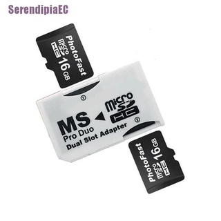 SerendipiaEC — + Adaptador De Tarjeta Doble De 2 Ranuras PSP Micro SD TF Flash A Memory Stick MS Pro Duo