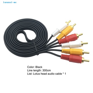 lunasol.mx Plug Play Audio Connecting Cord 3RCA to 3RCA Plug Play AV Audio Cable Lossless for DVD (3)