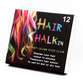 Temporary Hair Chalk Set - Non-Toxic Rainbow Coloured Salon DIY Kit Soft Pastels O5A5
