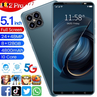 young477 5.1 Inch IP12 Pro Fingerprint Unlock Face Recognition Smartphone 8+128GB