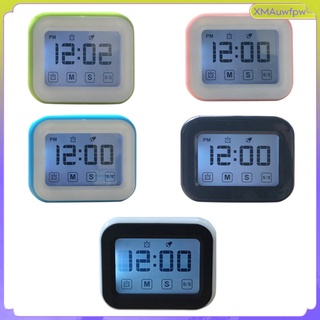 [xmauwfpw] reloj digital alarma temporizador, temporizador de cocina, reloj deportivo, pantalla lcd, mesita de noche