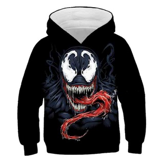 2021 Printed Venom Hooded Sweatshirt Sweatshirt Spiderman Venom Cosplay Costume Pullover 3D