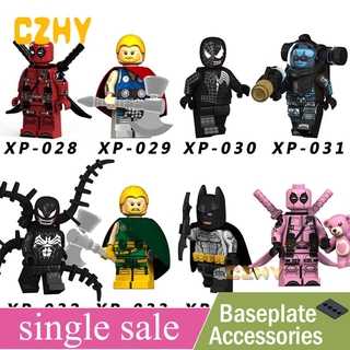 super heroes minifiguras rosa deadpool bloques de construcción juguetes kt1004 xp028 029 030 031 032 033 034 035