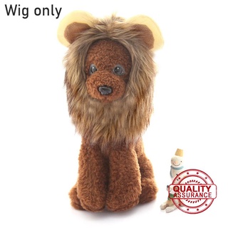 Gato león tocado divertido mascota vestido hasta sombrero tocado peluca N8W9