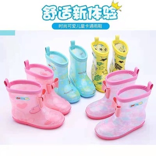 botas de lluvia para niños, mujeres, botas impermeables, niños y niñas al aire libre, botas de lluvia antideslizantes con zapatos de agua caliente de algodón