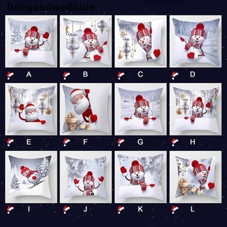 [finegoodwellblue] muñeco de nieve navidad funda de cojín decoraciones para el hogar sofá decoración regalos de navidad nuevo stock (1)