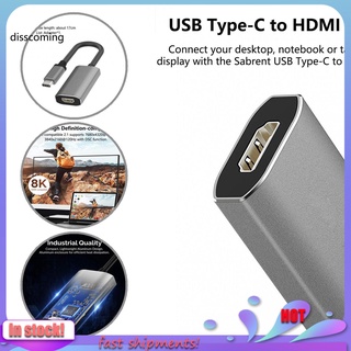 dis_ adaptador de cable de vídeo ligero usb-c a hdmi compatible con cable de vídeo adaptador de fácil operación
