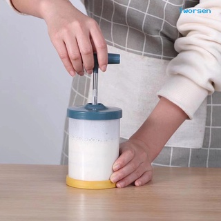 Tworsen huevo batidor DIY multiusos Metal bomba de mano leche café espumador para el hogar (3)