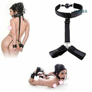 ujuba correas del cuerpo BDSM cuello cuello esposas espalda tapón boca cuentas coquetear juguete sexual (1)