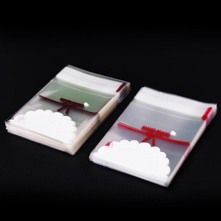[arte] 100 bolsas de regalo con estampado de arco de encaje, diseño de galletas de navidad, bolsas de plástico autoadhesivas para galletas, pastel de caramelo, paquete .mx