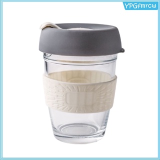 350ml reutilizable taza de café anti-cracking vidrio reciclable taza de agua potable botella de agua fría/calor botella de leche de vidrio