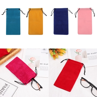 PEONY Accesorios Gafas De Sol Bolsa De Tela Bolsas Óptica Caso Portátil Color Sólido Suave Cordón/Multicolor (7)