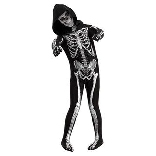 Disfraces de halloween niños Horror esqueleto de una sola pieza medias adulto Cosplay guapo (1)
