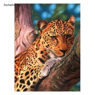 hom leopard 5d diy diamond pintura kits para adultos broca completa cristal rhinestone em (1)