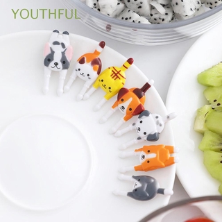 juvenil lindo comida pick animal vajilla fruta tenedor decoración de fiesta creativo pastel de dibujos animados snack para niños niños postre palo