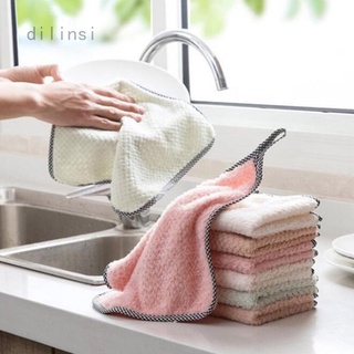 dilinsi.mx toalla de cocina Anti-engrasa limpiando trapos cocina eficiente Super absorbente paño de limpieza de microfibra para lavar el hogar (1)