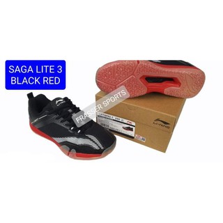 ¡viral! Saga Lite 3 nuevo Original negro rojo bádminton forro zapatos - 39