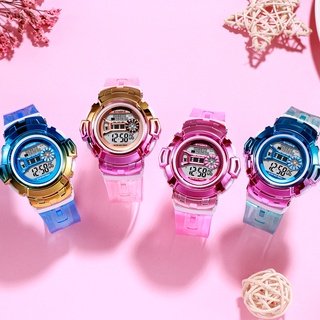 Pende camaleón niñas niños Digital electrónica relojes Jam Tangan Budak Perempuan impermeable deportes coloridos relojes de estudiante.