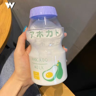 Botella de agua de 450 ml Botella de agua para niños Taza de leche portátil duradera Kawaii (8)