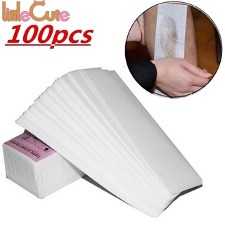 100 Piezas de papel de cera no tejido para la depilación del cuerpo