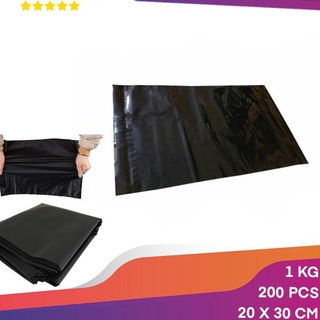 Embalaje de plástico HD 20 X 30 plástico HD negro embalaje de envoltura 1 kg 200PCS hoy